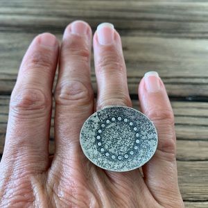 Silpada silver disc ring